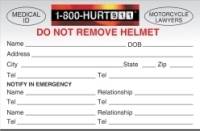 Medical ID Card advertising motorcycle lawyers